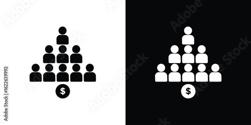 Ponzi scheme icon set Vector Design for mobile concept and web design.