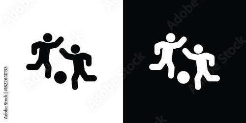 People playing Ball icon set Vector Design for mobile concept and web design.