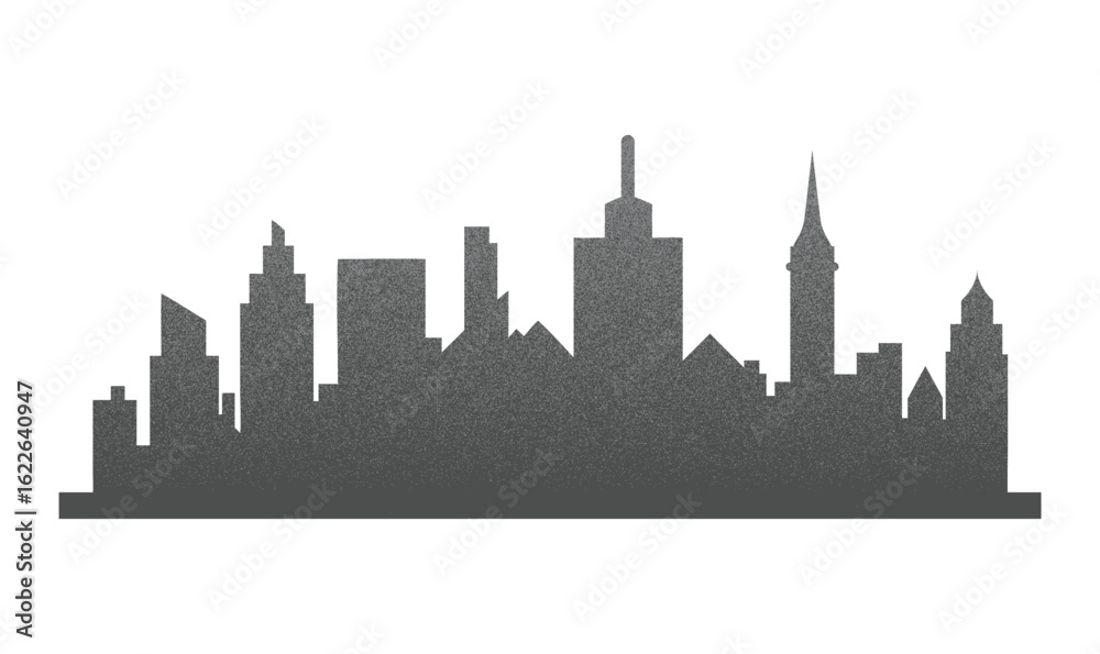 Naklejka premium city silhouette vector art