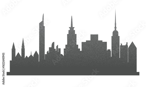 skyscrapers silhouette vector art