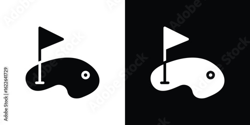 Golf yard icon set Vector Design for mobile concept and web design.