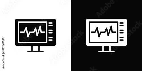 EKG monitor icon set Vector Design for mobile concept and web design.