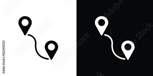 Distance icon set Vector Design for mobile concept and web design.