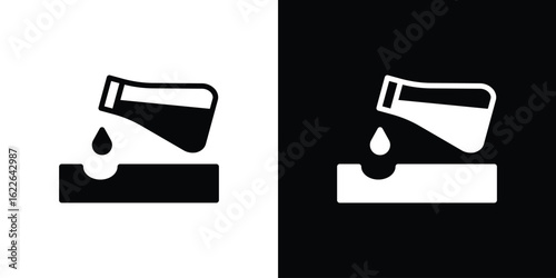 Corrosive substance icon set Vector Design for mobile concept and web design.