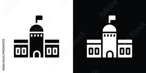 City hall icon set Vector Design for mobile concept and web design.