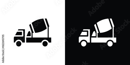 Cement truck icon set Vector Design for mobile concept and web design.