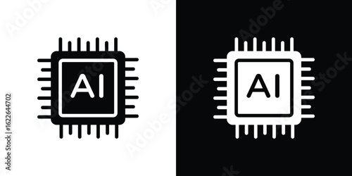 AI icon set Vector Design for mobile concept and web design.