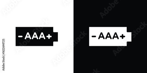 AAA battery icon set Vector Design for mobile concept and web design.