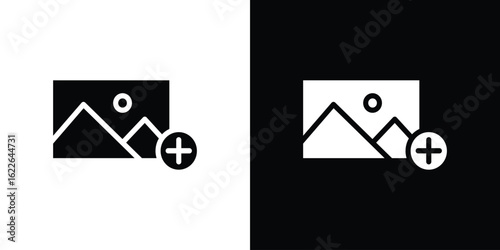 Add photos icon set Vector Design for mobile concept and web design.