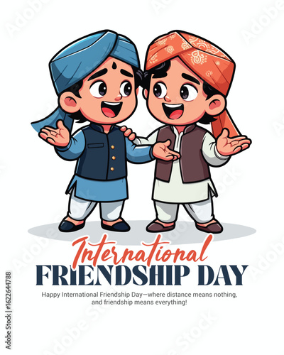 Wallpaper Mural International Friendship Day Celebration with Happy Diverse Friends Vector Illustration Torontodigital.ca