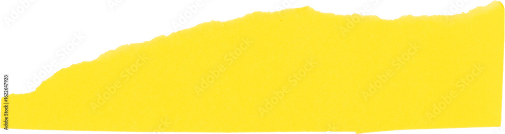 Obraz premium Yellow torn paper texture isolated on white background for creative design and background use