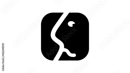 Guilt symbol,black isolated silhouette