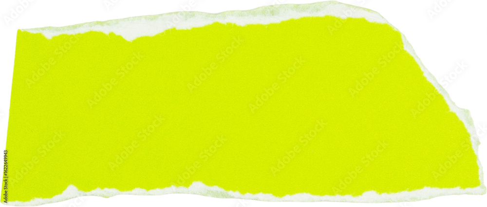 Naklejka premium Bright yellow torn paper texture isolated on white background for creative design or background use