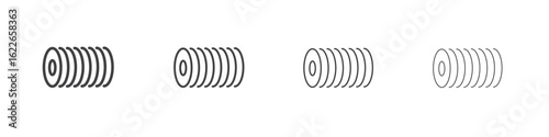 Wire coil icon concept Linear Pictogram. Simple element illustration.