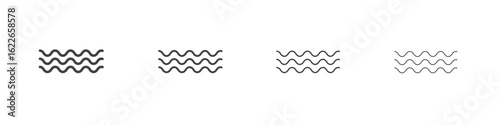 Wave icon concept Linear Pictogram. Simple element illustration.