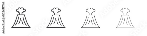 Volcano icon concept Linear Pictogram. Simple element illustration.