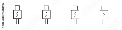 USB type c icon concept Linear Pictogram. Simple element illustration.
