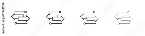 Transfer icon concept Linear Pictogram. Simple element illustration.