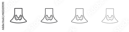 Thyroid icon concept Linear Pictogram. Simple element illustration.
