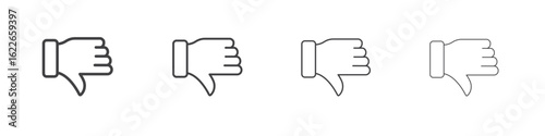 Thumb down icon concept Linear Pictogram. Simple element illustration.