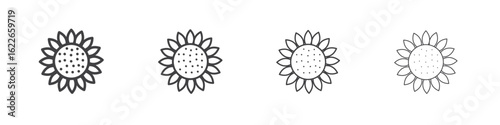 Sunflower icon concept Linear Pictogram. Simple element illustration.