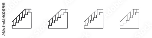 Stairs icon concept Linear Pictogram. Simple element illustration.
