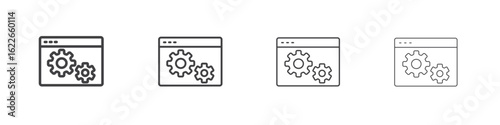 Software icon concept Linear Pictogram. Simple element illustration.