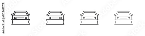 Snowplow icon concept Linear Pictogram. Simple element illustration.