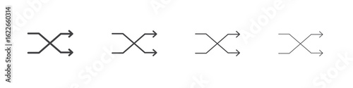 Shuffle icon concept Linear Pictogram. Simple element illustration.