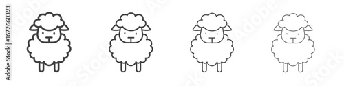 Sheep icon concept Linear Pictogram. Simple element illustration.