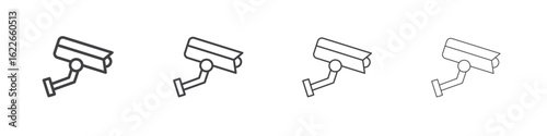 Security camera icon concept Linear Pictogram. Simple element illustration.