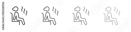 Sauna icon concept Linear Pictogram. Simple element illustration.