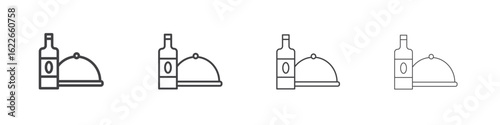 Room service icon concept Linear Pictogram. Simple element illustration.