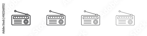 Radio icon concept Linear Pictogram. Simple element illustration.