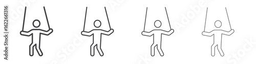 Puppet icon concept Linear Pictogram. Simple element illustration.