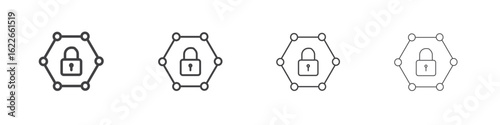 Private network icon concept Linear Pictogram. Simple element illustration.
