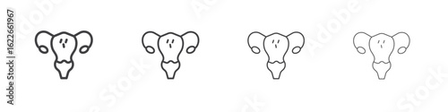 Pelvic inflammatory disease icon concept Linear Pictogram. Simple element illustration.