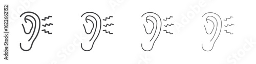 Otitis icon concept Linear Pictogram. Simple element illustration.