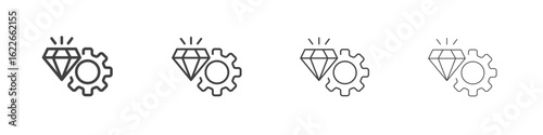Operational excellence icon concept Linear Pictogram. Simple element illustration.