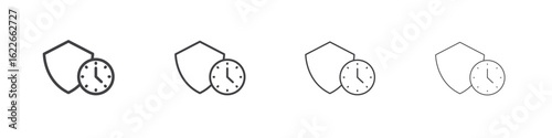 Long term icon concept Linear Pictogram. Simple element illustration.