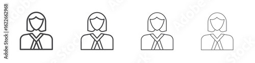 Lawyer icon concept Linear Pictogram. Simple element illustration.