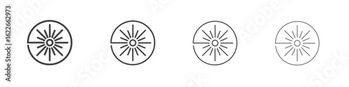 Laser beam icon concept Linear Pictogram. Simple element illustration.