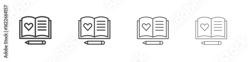 Guests book icon concept Linear Pictogram. Simple element illustration.