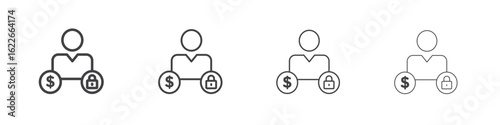 Guarantor icon concept Linear Pictogram. Simple element illustration.