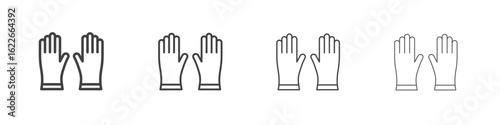 Gloves icon concept Linear Pictogram. Simple element illustration.