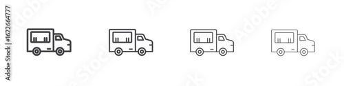 Food truck icon concept Linear Pictogram. Simple element illustration.