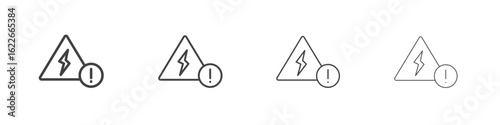 Electric Problem icon concept Linear Pictogram. Simple element illustration.