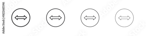 Double arrow icon concept Linear Pictogram. Simple element illustration.