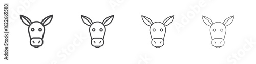 Donkey icon concept Linear Pictogram. Simple element illustration.