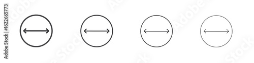 Diameter icon concept Linear Pictogram. Simple element illustration.